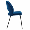 Nico Performance Velvet Dining Chair Set of 2 in Black Navy