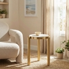 Noan Side Table in White & Gold