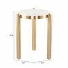 Noan Side Table in White & Gold
