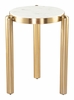 Noan Side Table in White & Gold