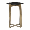 Noara Accent Table in Black & Brass
