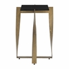Noara Accent Table in Black & Brass