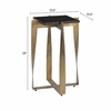 Noara Accent Table in Black & Brass