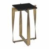 Noara Accent Table in Black & Brass