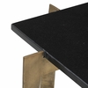 Noara Accent Table in Black & Brass