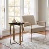 Noara Accent Table in Black & Brass