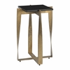 Noara Accent Table in Black & Brass