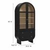 Nolan 74" Tall Wide Arched Storage Display Cabinet