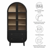 Nolan 74" Tall Wide Arched Storage Display Cabinet
