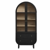 Nolan 74" Tall Wide Arched Storage Display Cabinet