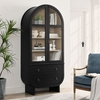 Nolan 74" Tall Wide Arched Storage Display Cabinet