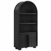 Nolan 74" Tall Wide Arched Storage Display Cabinet Bookshelf