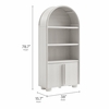 Nolan 74" Tall Wide Arched Storage Display Cabinet Bookshelf