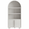 Nolan 74" Tall Wide Arched Storage Display Cabinet Bookshelf