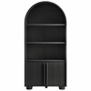 Nolan 74" Tall Wide Arched Storage Display Cabinet Bookshelf