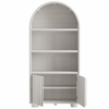 Nolan 74" Tall Wide Arched Storage Display Cabinet Bookshelf
