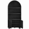 Nolan 74" Tall Wide Arched Storage Display Cabinet Bookshelf