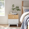 Nolia 2-Drawer Color Block Nightstand in Oak White