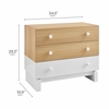 Nolia 3-Drawer Color Block Dresser in Oak White