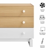 Nolia 3-Drawer Color Block Dresser in Oak White