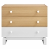 Nolia 3-Drawer Color Block Dresser in Oak White