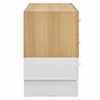 Nolia 3-Drawer Color Block Dresser in Oak White