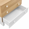Nolia 3-Drawer Color Block Dresser in Oak White