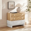 Nolia 3-Drawer Color Block Dresser in Oak White