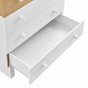 Nolia 6-Drawer Color Block Dresser Chest in Oak White