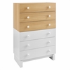 Nolia 6-Drawer Color Block Dresser Chest in Oak White