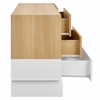 Nolia 6-Drawer Color Block Dresser in Oak White