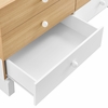Nolia 6-Drawer Color Block Dresser in Oak White