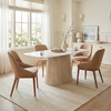 Nooka Dining Table in White & Natural