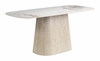 Nooka Dining Table in White & Natural