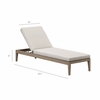 Northlake 3-Piece Outdoor Patio Teak Wood Furniture Set with Chaise Lounges and Side Table