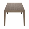 Northlake 83" Rectangular Outdoor Patio Teak Dining Table in Weathered Gray