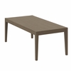 Northlake 83" Rectangular Outdoor Patio Teak Dining Table in Weathered Gray
