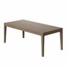 Northlake 83" Rectangular Outdoor Patio Teak Dining Table in Weathered Gray