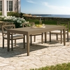 Northlake 83" Rectangular Outdoor Patio Teak Dining Table in Weathered Gray