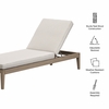 Northlake Outdoor Patio Teak Chaise Lounge