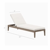 Northlake Outdoor Patio Teak Chaise Lounge