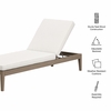 Northlake Outdoor Patio Teak Chaise Lounge