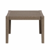 Northlake Square Outdoor Patio Teak Side Table in Weathered Gray