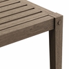 Northlake Square Outdoor Patio Teak Side Table in Weathered Gray
