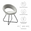Nouvelle Upholstered Fabric Dining Chair Set of 2 in Black Light Gray