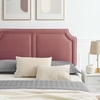 Novi Performance Velvet King Bed in Dusty Rose