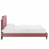 Novi Performance Velvet King Bed-MOD-6838 in Dusty Rose
