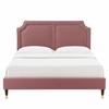 Novi Performance Velvet King Bed-MOD-6838 in Dusty Rose