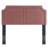 Novi Performance Velvet King Bed-MOD-6838 in Dusty Rose