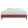 Novi Performance Velvet King Bed-MOD-6838 in Dusty Rose
